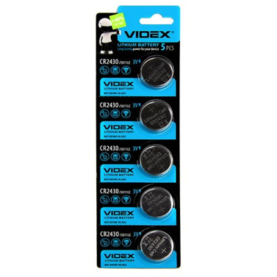 Батарейка Videx CR2430 Lithium (таблетка) (5/100/1200)