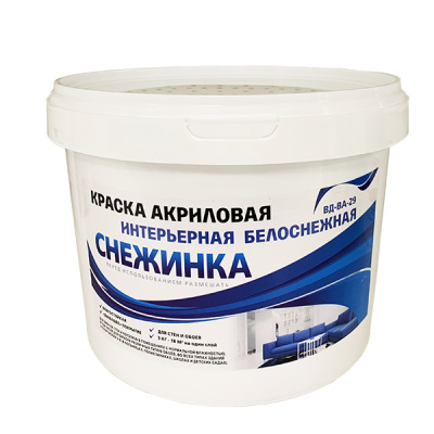 Краска Снежинка интерьерная белоснежная  3кг