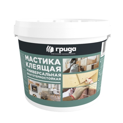 Мастика «Грида» универ. клеящая, влаготермостойкая 1,5кг (6шт/ящ)