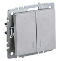 Выключатель iEK Brite 2-кл. с инд.