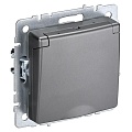 Розетка iEK Brite 1-мест. с/з, защитная шторка/крышка 16А IP20